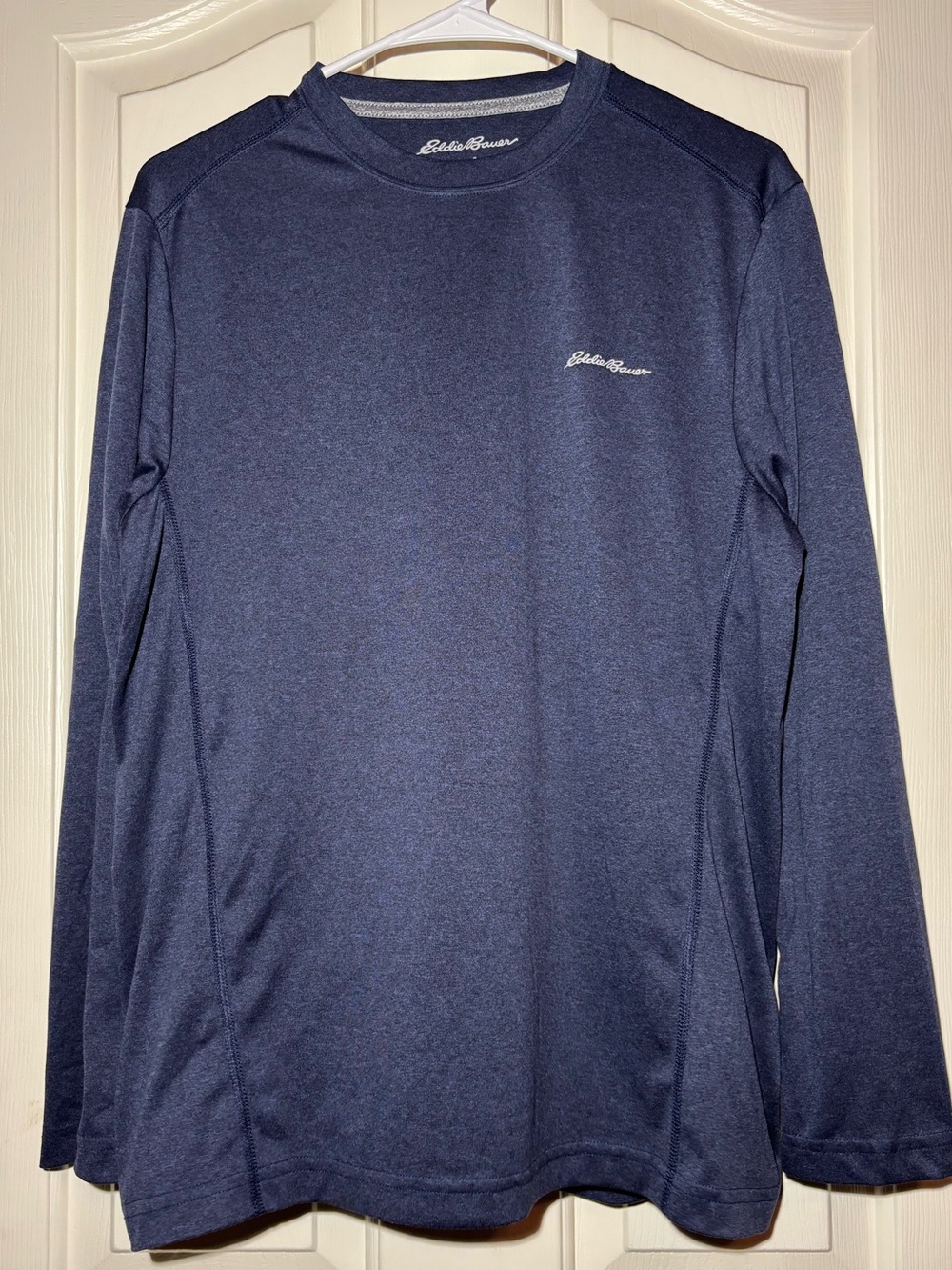 Eddie Bauer Free-dry Long-Sleeve Crewneck Shirt - Navy Blue